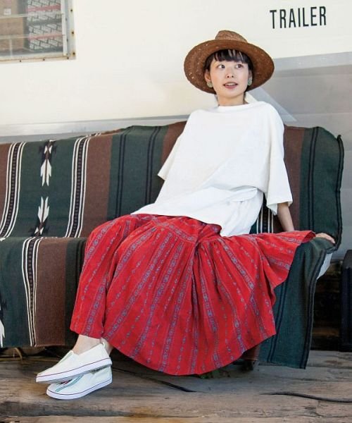 CAYHANE(チャイハネ)/【チャイハネ】ネイティブ柄刺繍ロングスカート IAN－2106/img01
