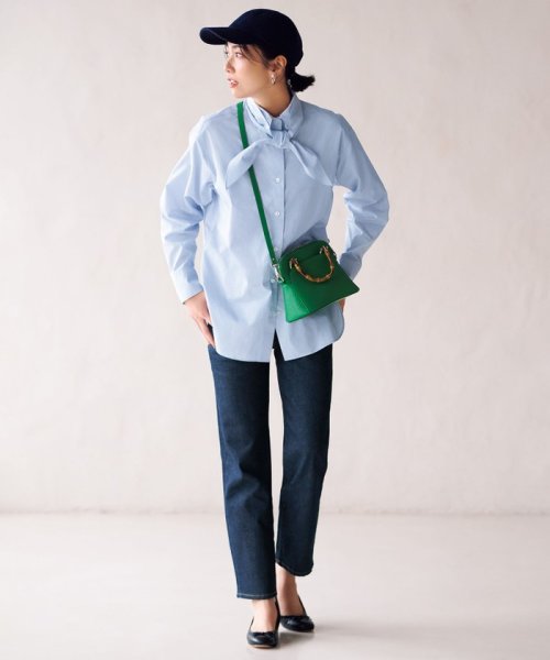 【CLASSY.1月号掲載】23区DENIM ボーイフィット パンツ #002 23区DENIM #072 ネイビー #075 #004 品番 グレー スカイブルー アイボリー