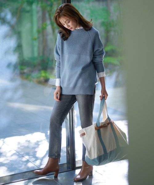 【CLASSY.1月号掲載】23区DENIM ボーイフィット パンツ #002 23区DENIM #072 ネイビー #075 #004 品番 グレー スカイブルー アイボリー B1443142178 (11011円)