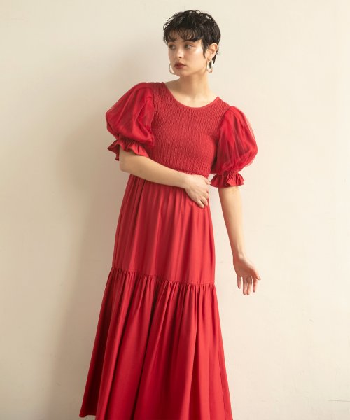 MIELI INVARIANT(ミエリ インヴァリアント)/Ravenna Shirring Dress/img01