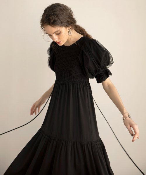 MIELI INVARIANT(ミエリ インヴァリアント)/Ravenna Shirring Dress/img03