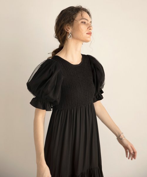 MIELI INVARIANT(ミエリ インヴァリアント)/Ravenna Shirring Dress/img04