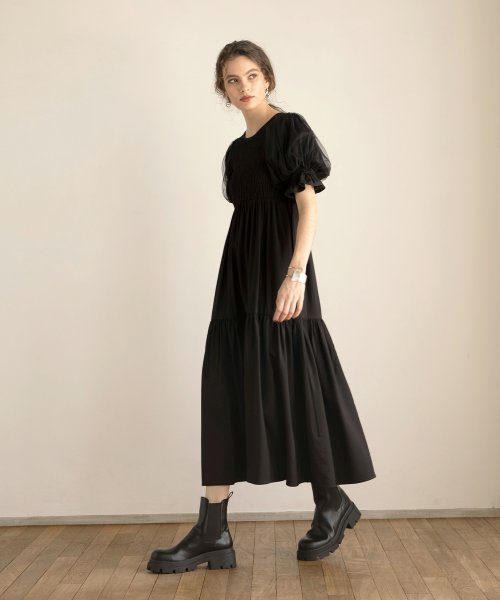 MIELI INVARIANT(ミエリ インヴァリアント)/Ravenna Shirring Dress/img09