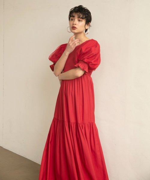 MIELI INVARIANT(ミエリ インヴァリアント)/Ravenna Shirring Dress/img15