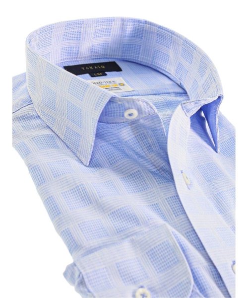 TAKA-Q(タカキュー)/形態安定 吸水速乾 スタンダードフィット ワイドカラー 長袖 シャツ メンズ ワイシャツ ビジネス ノーアイロン 形態安定 yシャツ 速乾/img03