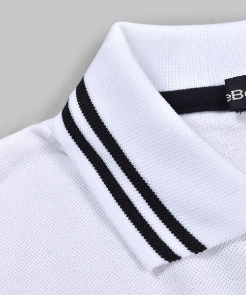 BeBe(ベベ)/クール ＋ ライン 襟 カノコ ポロシャツ (80~140cm)/img02