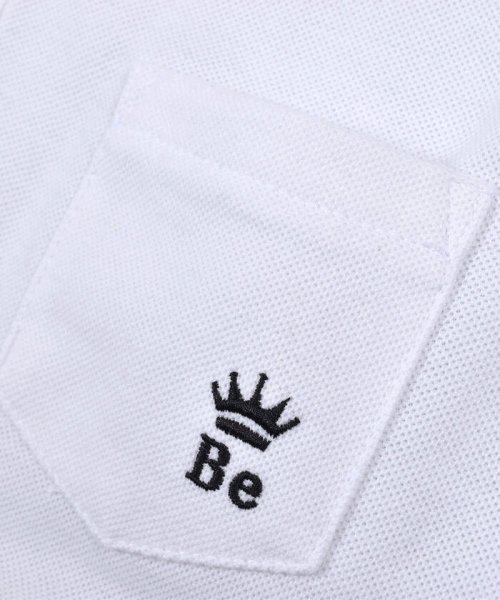 BeBe(ベベ)/クール ＋ ライン 襟 カノコ ポロシャツ (80~140cm)/img03