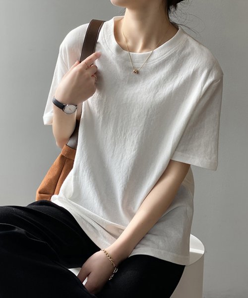 ARGO TOKYO(アルゴトウキョウ)/Cotton Crew－neck Big T－shirt 24023　コットン　コットンT　Tシャツ　ホワイト　グレー　ブラック/img03