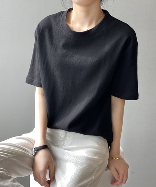 ARGO TOKYO(アルゴトウキョウ)/Cotton Crew－neck Big T－shirt 24023　コットン　コットンT　Tシャツ　ホワイト　グレー　ブラック/img07