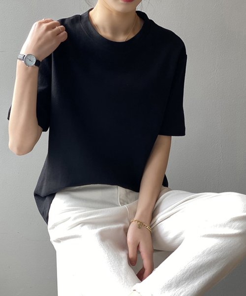 ARGO TOKYO(アルゴトウキョウ)/Cotton Crew－neck Big T－shirt 24023　コットン　コットンT　Tシャツ　ホワイト　グレー　ブラック/img08