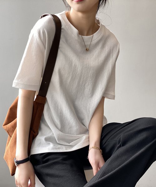 ARGO TOKYO(アルゴトウキョウ)/Cotton Crew－neck Big T－shirt 24023　コットン　コットンT　Tシャツ　ホワイト　グレー　ブラック/img15