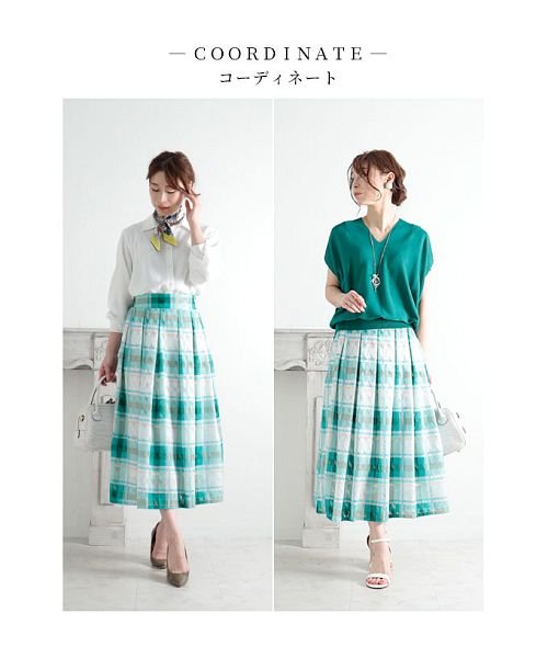 Sawa a la mode(サワアラモード)/色鮮やかなチェック柄フレアスカート/img07