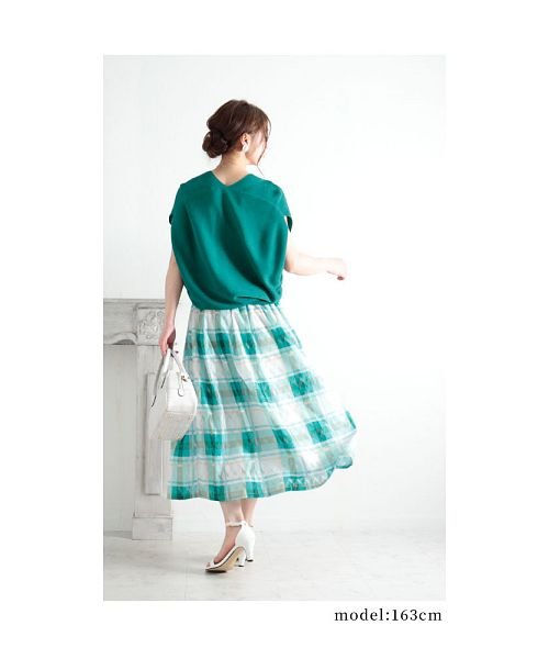 Sawa a la mode(サワアラモード)/色鮮やかなチェック柄フレアスカート/img14