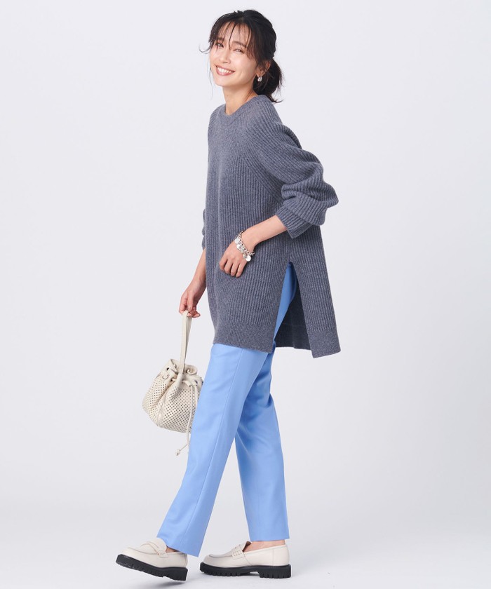 ウールカシミヤブレンドバルキー チュニック ニット(504607218 ウールカシミヤブレンドバルキー チュニック ニット(504607218