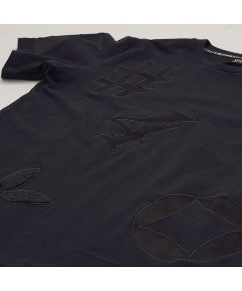 SB Select(エスビーセレクト)/LUXE/R 異素材ワッペン総柄クルーネック半袖Tシャツ メンズ 半袖 ブランド 大人 異素材 ラグスポ ロゴ 刺繍 トップス カットソー 綿 ルームウェア ゴ/img12