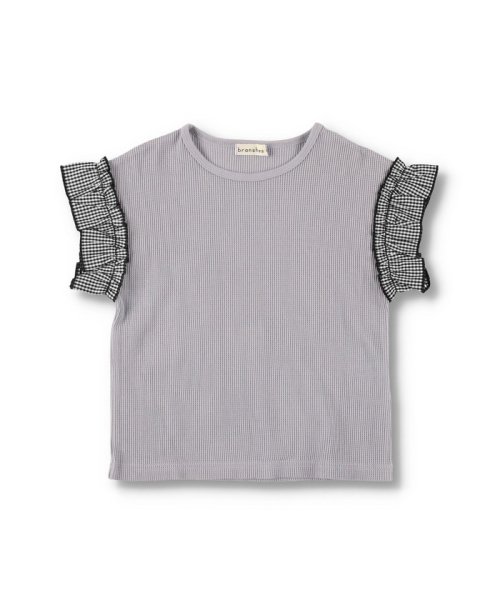 BRANSHES(ブランシェス)/ワッフル×袖フリル半袖Tシャツ/img41