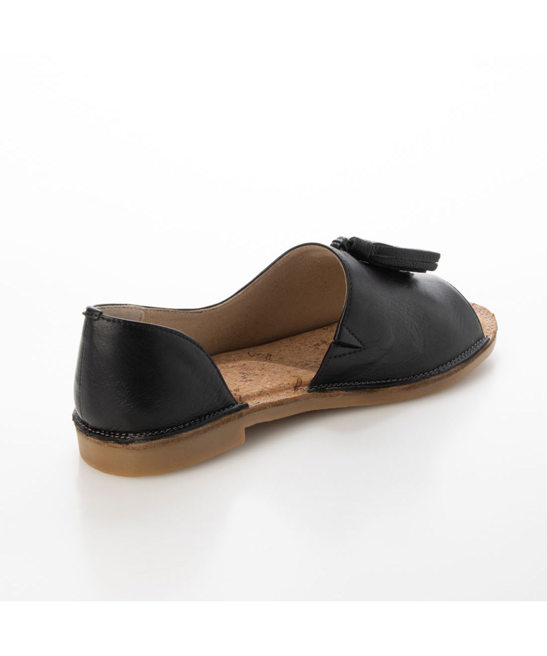 トレンドに】 イング ing フリンジデザインオープンパンプス (オーク