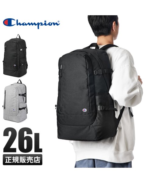 CHAMPION(チャンピオン)/チャンピオン リュック 26L 通学 男子 女子 高校生 中学生 大容量 メンズ レディース スポーツブランド ブラック champion 62815/img01