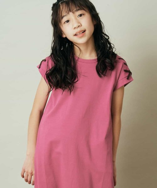 a.v.v(KID'S)(アー・ヴェ・ヴェキッズ)/[100－130]ショルダーリボンTシャツワンピース/img12