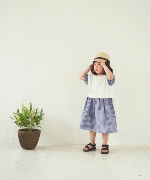 ikka kids(イッカ　キッズ)/ベストレイヤードストライプワンピース（100〜160cm）/img10