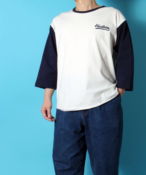 ALWAYS GOOD TIME NEW BASIC STORE(オールウェイグッドタイムニューベーシックストア)/フットボール切り替え　7分袖Ｔシャツ/img04