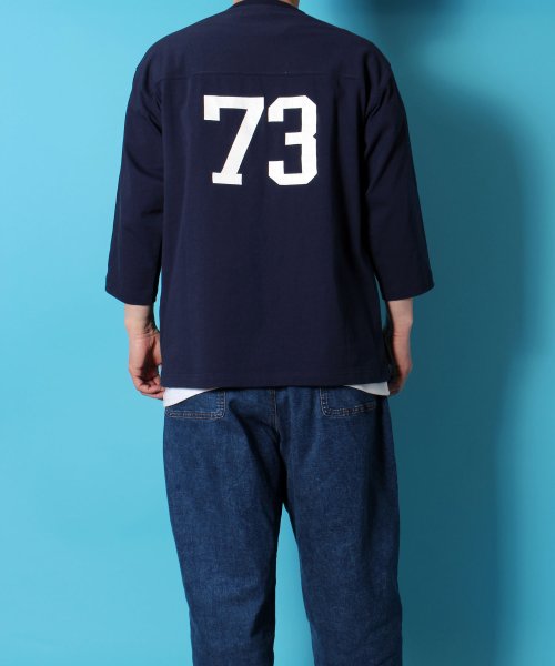 ALWAYS GOOD TIME NEW BASIC STORE(オールウェイグッドタイムニューベーシックストア)/フットボール切り替え　7分袖Ｔシャツ/img11