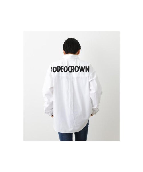 RODEO CROWNS WIDE BOWL(ロデオクラウンズワイドボウル)/（WEB・OUTLET限定）OLバックロゴストライプビッグシャツ/img03