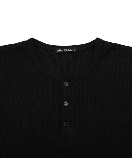 LUXSTYLE(ラグスタイル)/ワッフルヘンリーネックTシャツ/Tシャツ メンズ 半袖 ヘンリーネック ワッフル サーマル/img12