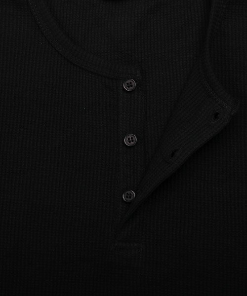 LUXSTYLE(ラグスタイル)/ワッフルヘンリーネックTシャツ/Tシャツ メンズ 半袖 ヘンリーネック ワッフル サーマル/img13