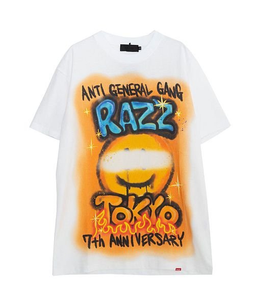 razz(ラズ)/RAZZIS 周年スプレープリントTシャツ メンズ RAZZIS ラズ ブランド おしゃれ 大人 トップス カットソー  白 ストリートファッション ストリート/img10