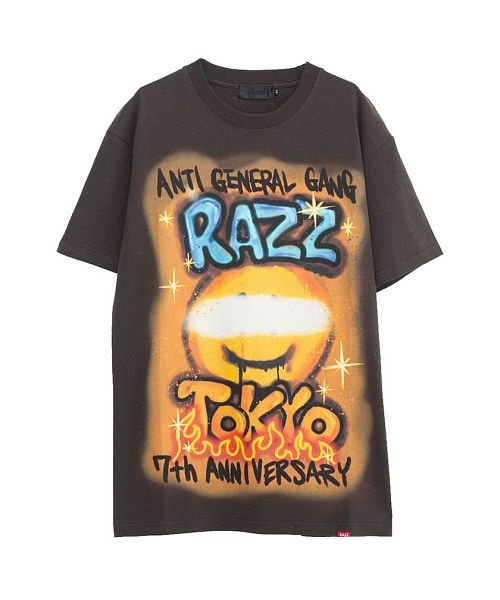 razz(ラズ)/RAZZIS 周年スプレープリントTシャツ メンズ RAZZIS ラズ ブランド おしゃれ 大人 トップス カットソー  白 ストリートファッション ストリート/img11