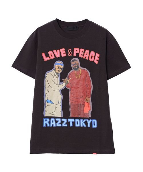 razz(ラズ)/RAZZIS ラブ&ピースプリントクルーネック半袖Tシャツ メンズ RAZZIS ラズ ブランド おしゃれ 大人 カジュアル トップス カットソー 半袖 韓国フ/img08