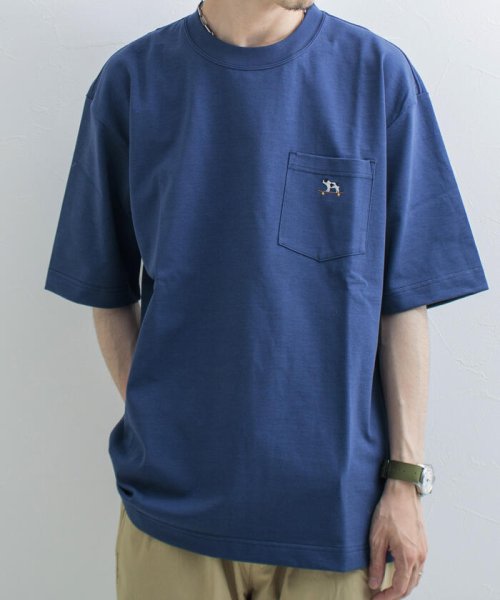 GLOSTER(GLOSTER)/【GLOSTER ROAD/グロスターロード】フレンチブルドッグ ワンポイント刺繍半袖Tシャツ/img08