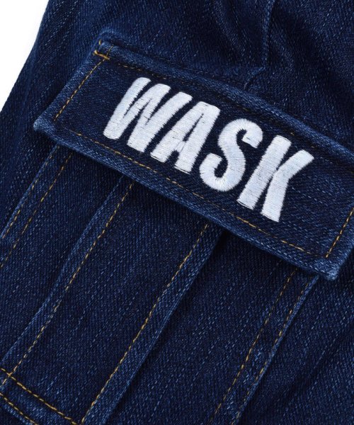 WASK(ワスク)/5.5分丈 ロゴ刺繍 デニム ニット パンツ (100~160cm)/img09