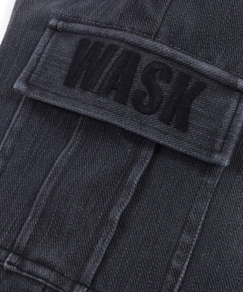 WASK(ワスク)/5.5分丈 ロゴ刺繍 デニム ニット パンツ (100~160cm)/img15