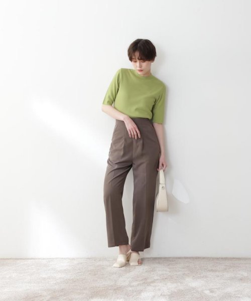 N Natural Beauty Basic(エヌナチュラルビューティベーシック)/ショートシャツセットアップ タックストレートパンツ/img02