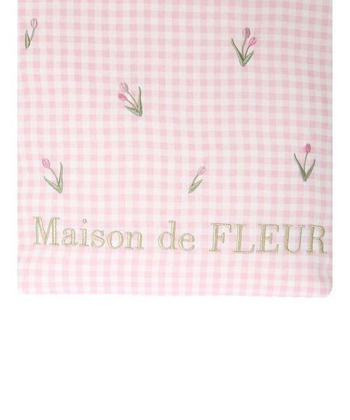 Maison de FLEUR(メゾンドフルール)/ギンガムチューリップ刺繍フリルトートバッグ/img07