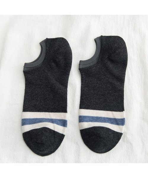 セール スニーカーソックス メンズ 靴下 5足セット 綿 アンクルソックス くるぶしソックス 男性用 くつした ボーダー ライン クララ メン Clarah Men Magaseek