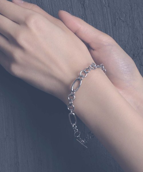 MAISON mou(メゾンムー)/【YArKA/ヤーカ】silver925 mix chain bracelet [HB3]/ミックスチェーンブレスレット シルバー925/img01