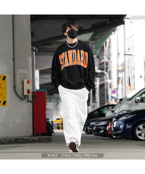 1111clothing(ワンフォークロージング)/オーバーサイズ スウェット メンズ トレーナー レディース ◆STANDARD ロゴ スウェットシャツ◆ ビッグシルエット トップス 長袖 クルーネック 綿10/img13