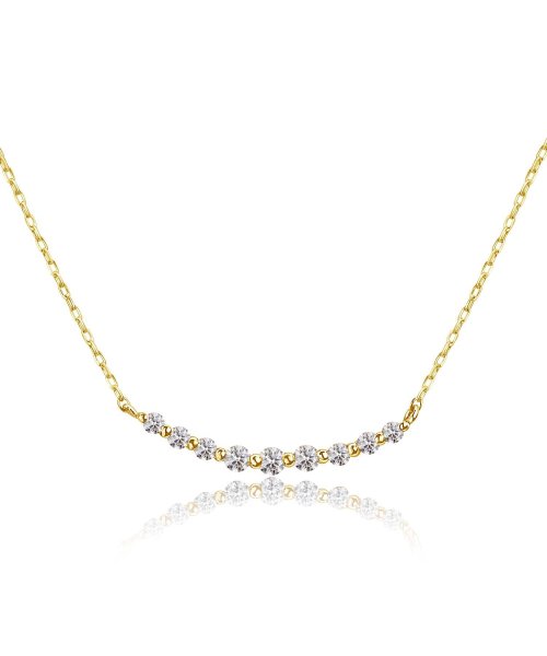LARA Christie(ララクリスティー)/ララクリスティー ダイヤモンド 0.1ct スマイル ライン ネックレス ゴールド K18YG/img09
