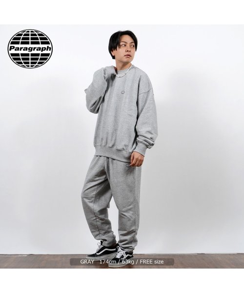 1111clothing(ワンフォークロージング)/パラグラフ スウェット トレーナー ブランド 正規品 ◆Paragraph Cotton Set－up Sweatshirt◆ メンズ レディース オーバーサイ/img10