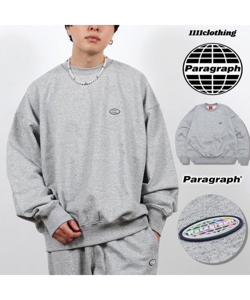 1111clothing(ワンフォークロージング)/パラグラフ スウェット トレーナー ブランド 正規品 ◆Paragraph Cotton Set－up Sweatshirt◆ メンズ レディース オーバーサイ/img12