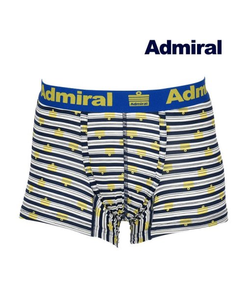 Admiral(アドミラル)/福助 公式 ボクサーブリーフ メンズ Admiral(アドミラル) 前閉じ 総柄 ar1－9058<br>M ブラック 紳士 男性 フクスケ fukuske/img01