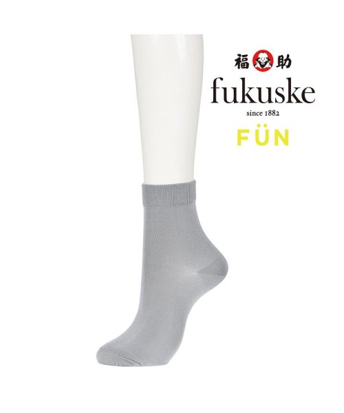 fukuske FUN(フクスケ ファン)/福助 公式 靴下 レディース fukuske FUN キレイ見え クール 無地 クルー丈 3162－41k<br>23－25cm オフホワイト 婦人 女性 フク/img01
