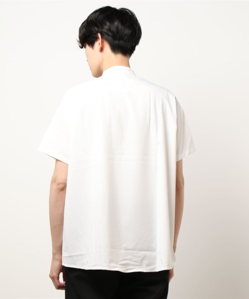aimoha(aimoha（アイモハ）)/サラサラ立ち襟半袖シャツ オーバーサイズ Ｔシャツ/img15