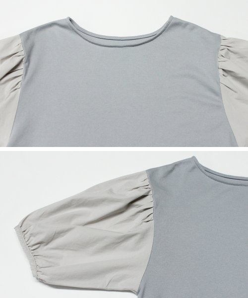 Fizz(フィズ)/ボリューム袖切替えシルケットスムースチュニック　CHiLL365 SS 半袖　Tシャツ/img17