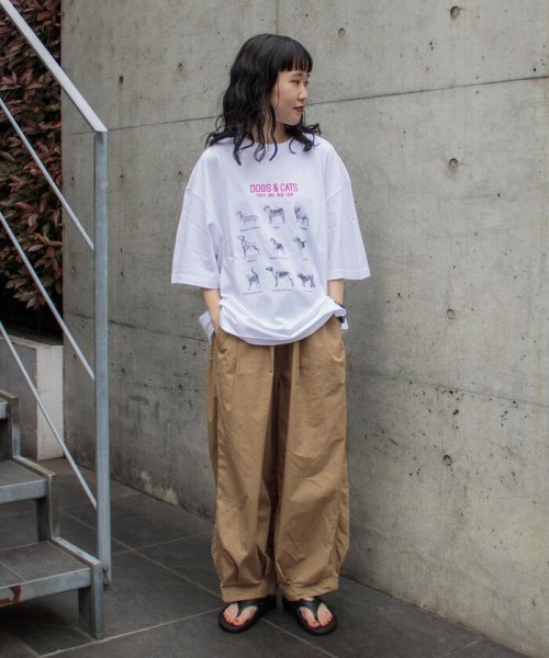 GLOSTER(GLOSTER)/【人気NO.1ヒットシリーズ】DOG&CAT 犬猫オーバーサイズTシャツ/img43