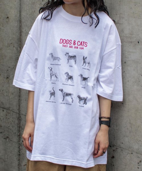 GLOSTER(GLOSTER)/【人気NO.1ヒットシリーズ】DOG&CAT 犬猫オーバーサイズTシャツ/img44