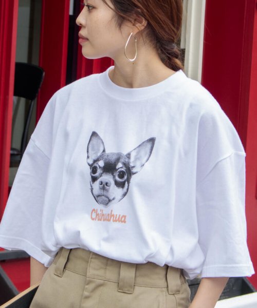 GLOSTER(GLOSTER)/【人気NO.1ヒットシリーズ】DOG&CAT 犬猫オーバーサイズTシャツ/img46